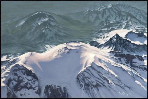 Above Rainier, original oil painting by Mark Downey