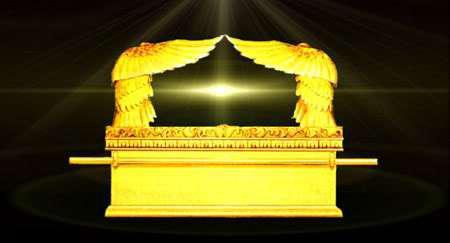 The Ark of the Covenant, with the mercy seat and the representation of the two cherubim on top of it.  This is where the LORD God sat and talked many times with Moses.