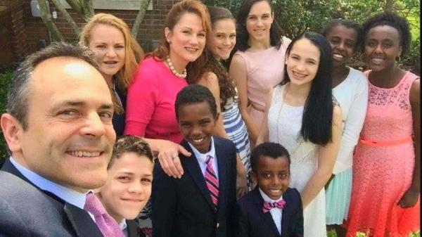 Matt Bevin and his wife adopted four children from Ethiopia.