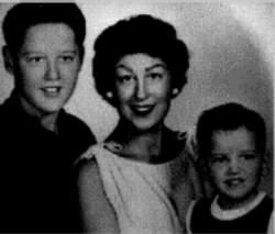 Bill Clinton with his mother and younger brother, Roger.  Bill’s mother, Virginia Kelley, was married five times, twice to the same man.