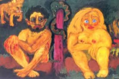 Adam and Eve painting by Emile Nolde is another example of degenerative art that was banned by Adolf Hitler.