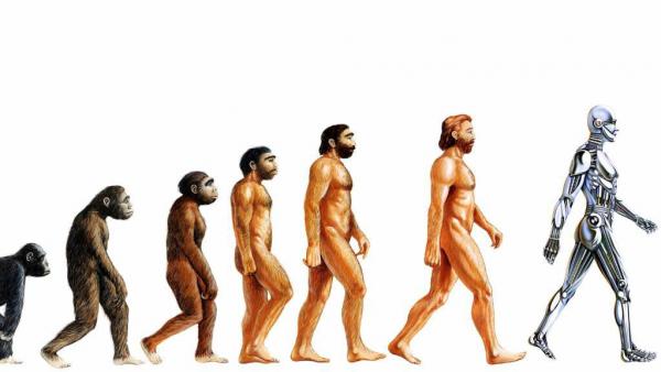 The evolution of man to machine.