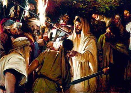 The confrontation in Gethsemane: Mt. 26:52