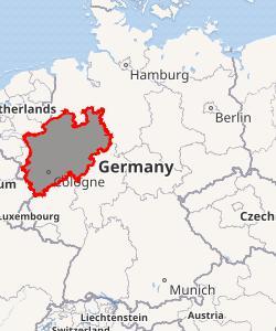 Map of North Rhine - Westphalia. 