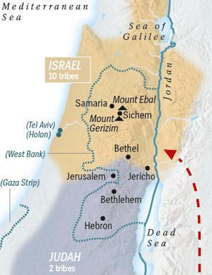 Mount Gerizim was 31 miles north of Jerusalem.