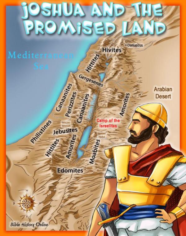  Map depicting the Promised Land that Israel was given by God.  Whose land were they given?