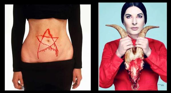 Marina Abramovic performs satanic ritual in the guise of art