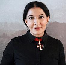 Abramovic wearing a Knights of Malta cross has been created. Marina Abramovic wearing a Knights of Malta cross 