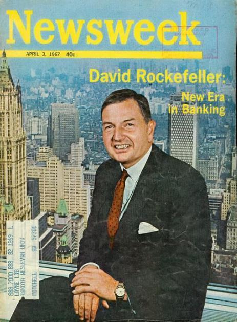 David Rockefeller on the cover of Newsweek Magazine on April 3, 1967