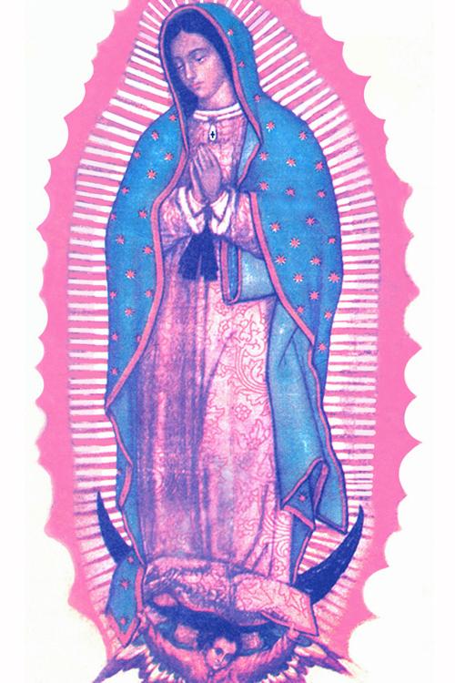 Most Holy Virgin of Guadalupe:  a Marian apparition (vision of Mary) which brought together the culture of the Spaniards and the Aztecs, portraying Mary, the mother of Jesus as a mixed race woman.