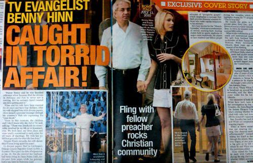 Benny Hinn was married with 4 children when he was caught having an affair with Paula White.