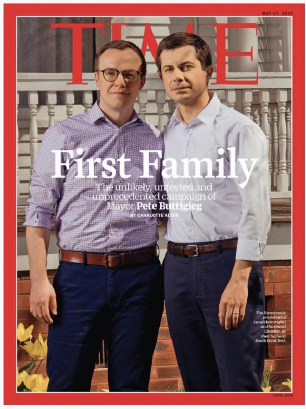 Pete and Chasten Buttigieg on the cover of Time magazine