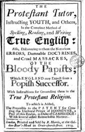 The Protestant Tutor (1713), by Benjamin Harris