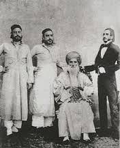 Sassoon and three of his sons.  The Sassoon family opium business brought death and destruction to millions and still plagues Asia to this day. Their company was totally operated by Jews ONLY!  For one hundred years China was humiliated by the British royalty and its jewish merchants. 
