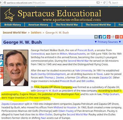 George H. W. Bush (Senior) was partners in Crimes and Skullduggery with Washington Post owner and former federal reserve chairman Eugene Meyer (Canaanite/jew).