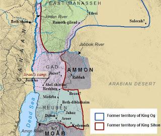 Location of Israelite camp in Deuteronomy 2:1-9