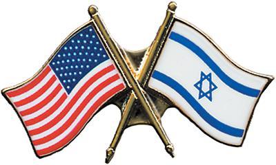 U.S. - Israelie flag pin