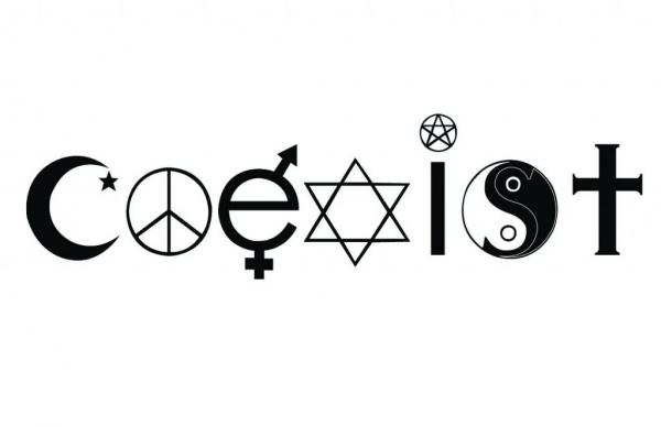 This bumper sticker represents Hinduism.  Hinduism says to tolerate all religions and all their gods. 