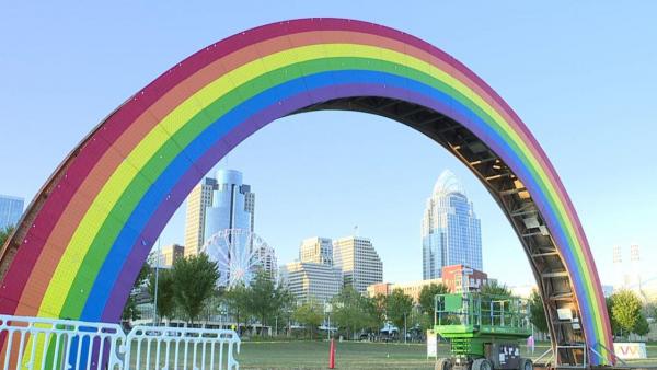The bridge used by LGBTQ at BLINK in Cincinnati, Ohio
