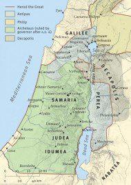 Map of Galilee, Samaria and Judea