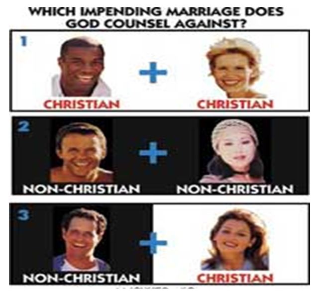 Which marriages does God counsel against?