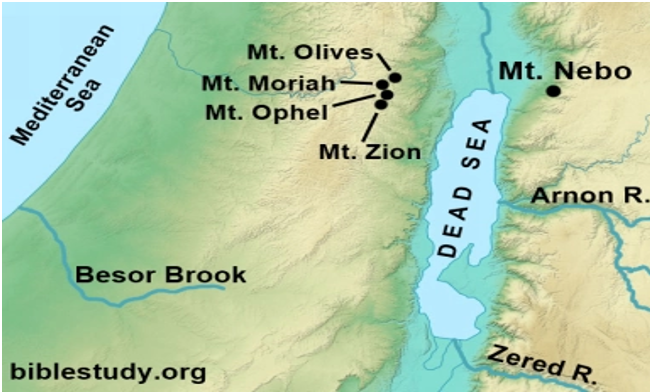 Map showing Besor Brook