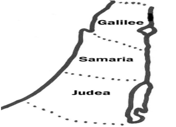 Map of Galilee-Samaria-Judea