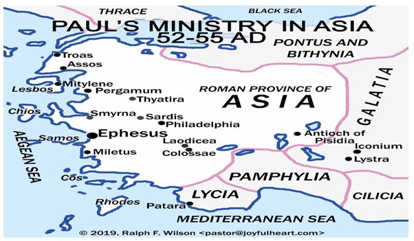 Paul's Ministry in Asia 52-55 AD