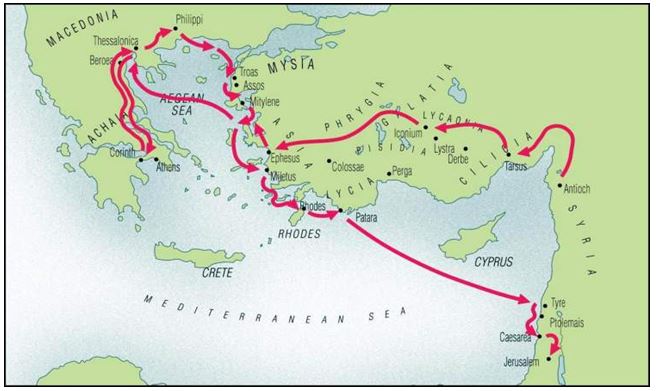 Paul's Third Missionary route
