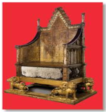 The royal throne with the Stone of Scone