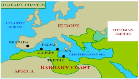 under the Presidency of George Washington merchant shipping came under threat while in the Mediterranean Sea by Barbary pirates from four North African States.