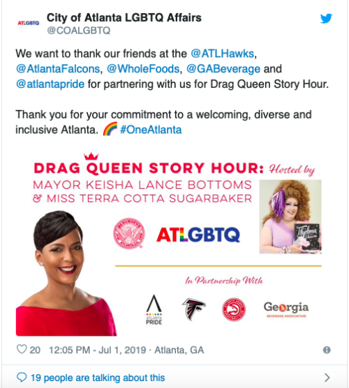 Invitation by Atlanta Mayor for Drag Queen Story Hour