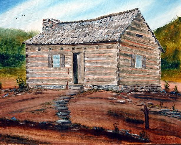 The Abraham Enloe cabin and farm were located on the hill above Puzzle Creek, some four miles northwest of the Bostic Lincoln Center.  The cabin was described as located between Cherry Mountain and the Concord Baptist Church.