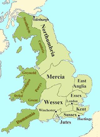 Map of Anglo-Saxon England