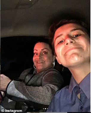 Alleged school shooter Mya (Alec) McKinney (right) with mother Morgan McKinney (left) in 2018