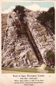 The Rev. Toplady, When taking shelter in cleft of the rock during a storm, composed the famous hymn, ‘Rock of Ages.