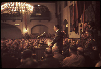 1923 meeting in Beer Hall Putsch. During the meeting shots were fired by Marxist thugs killing 16 National Socialists and 4 policemen.