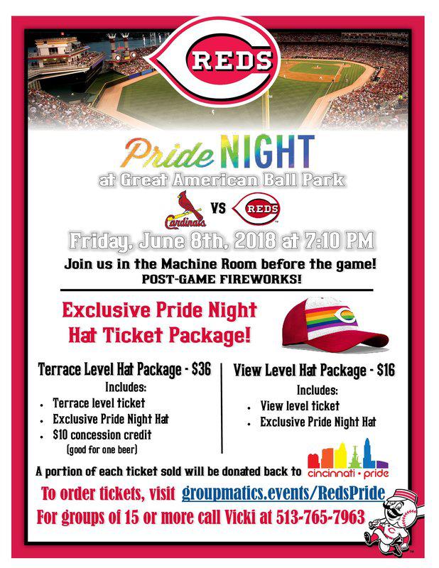 Poster for the 2018 Cincinnati Reds Queer "Pride Night"