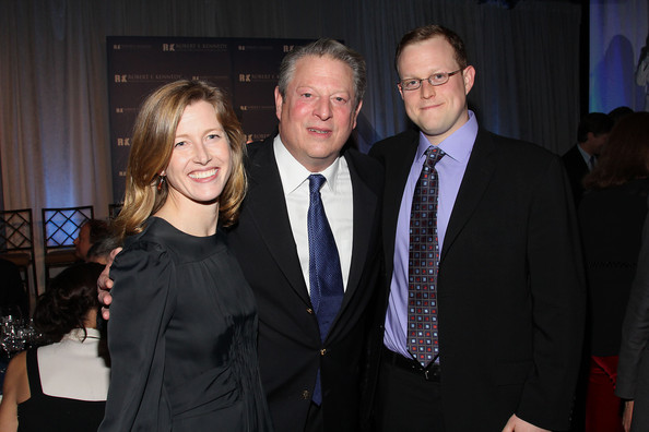 Al Gore with his daughter, Kareena Gore Schiff and her husband, Andre Schiff, great-great-grandson of Jacob Schiff.