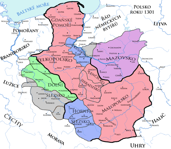 Map showing no Poland in 1301