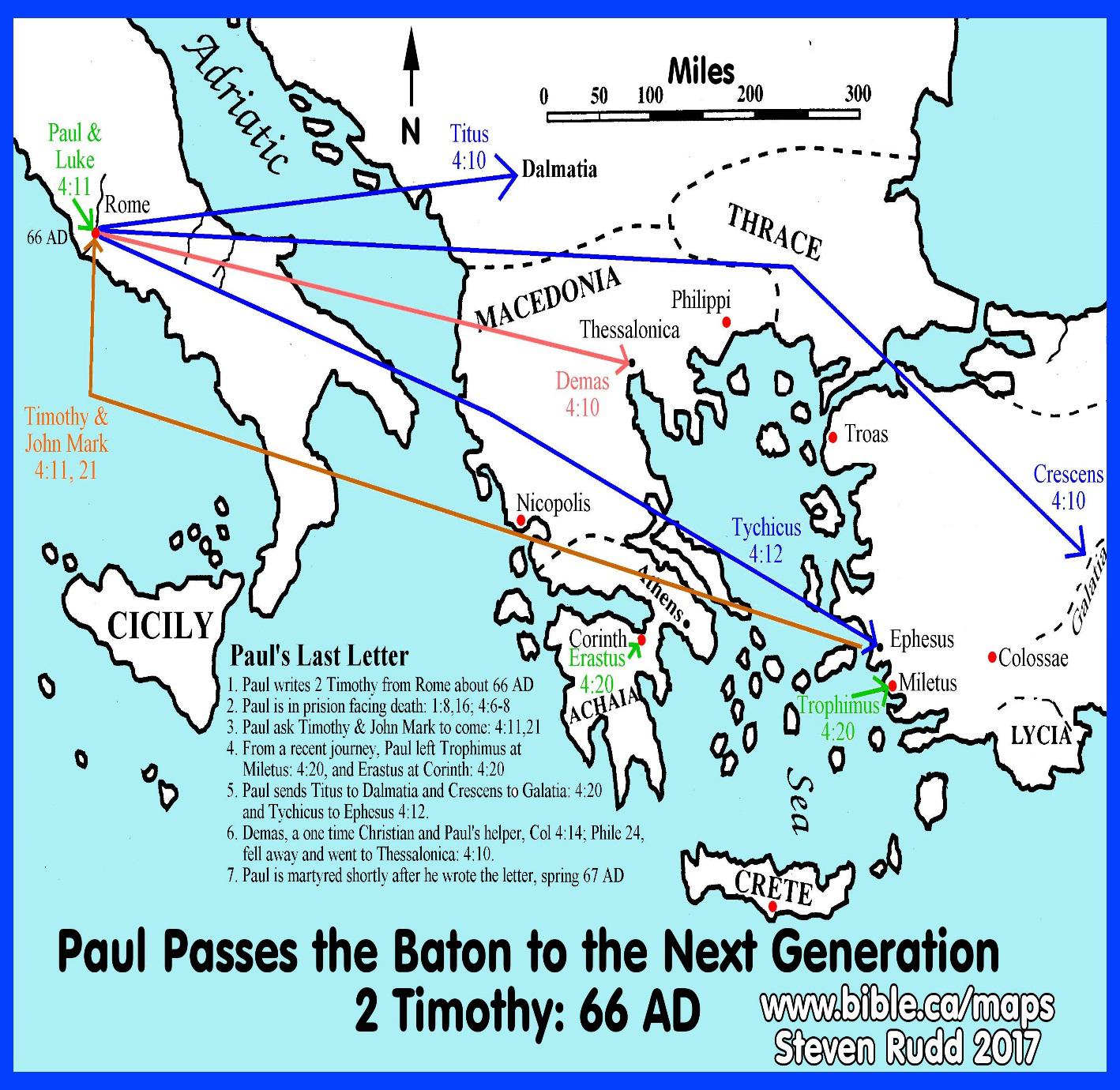 Apostle Paul's last letter