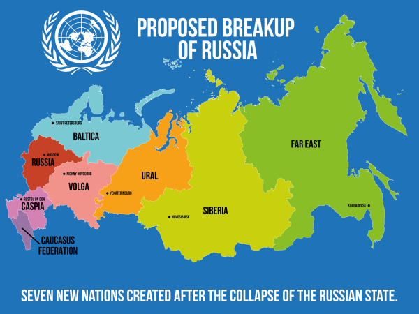 “The Western goal is to weaken, divide and ultimately destroy our nation. They are openly stating that, since they managed to break up the Soviet Union in 1991, now it’s time to split Russia into many separate regions that will be at each other’s throats.” (President Vladimir Putin)