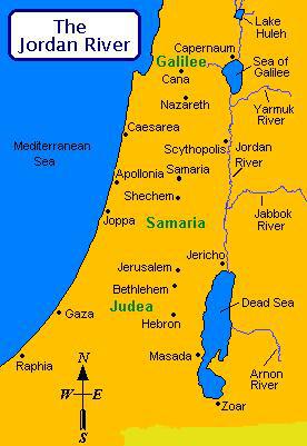 River Arnon to Mount Hermon.  Mount Hermon is off the chart, to the northeast several miles.