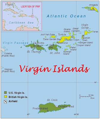 Map of the Virgin Islands