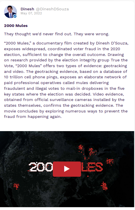 Promotion on the movie 2000 Mules