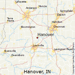 Hanover is located next to the Ohio River about an hour and thirty minutes from Cincinnati.