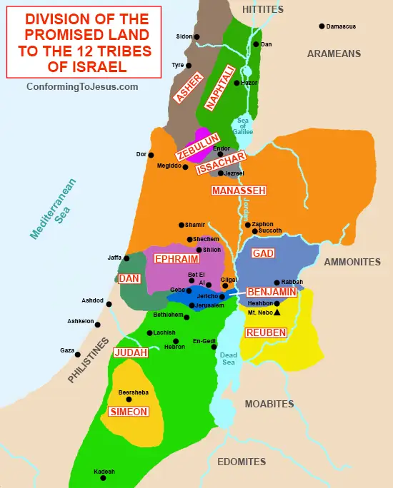 A map of israel with different colors  Description automatically generated