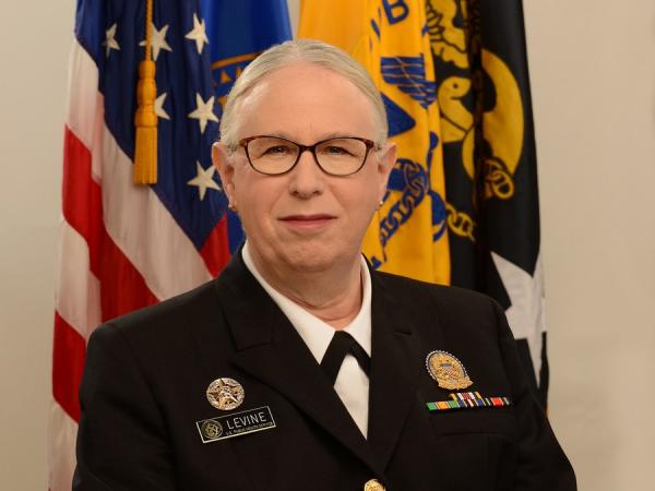 Levine, an openly trans-gendered health official, was sworn in as a four-star admiral of the U. S. Public Health Service Commissioned Corps. He/she/it is, of course, Jewish. 