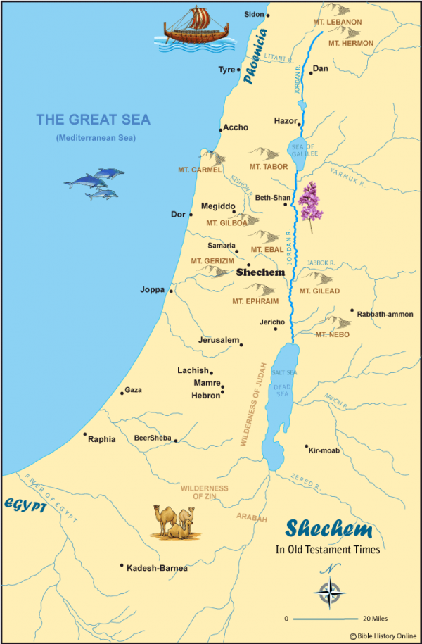 Location of Schechem in Judah 